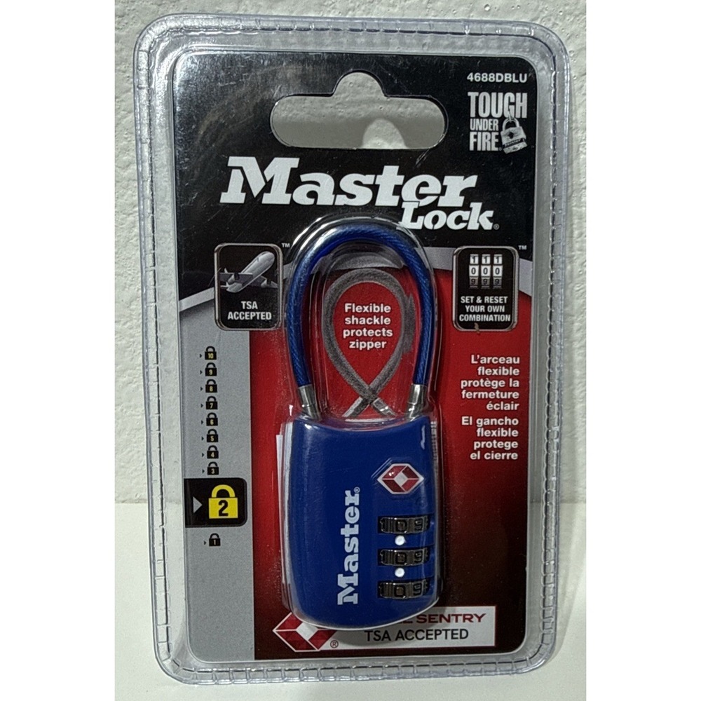Master Lock 4688D Set Your Own Combination TSA Approved Luggage Lock Level 2 New